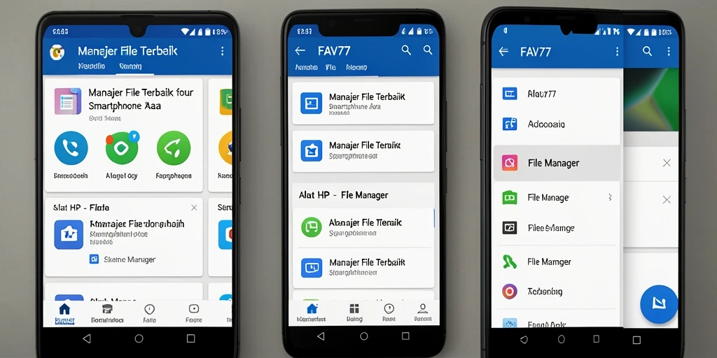 Antarmuka aplikasi FAV77 untuk pengelolaan file yang efisien.