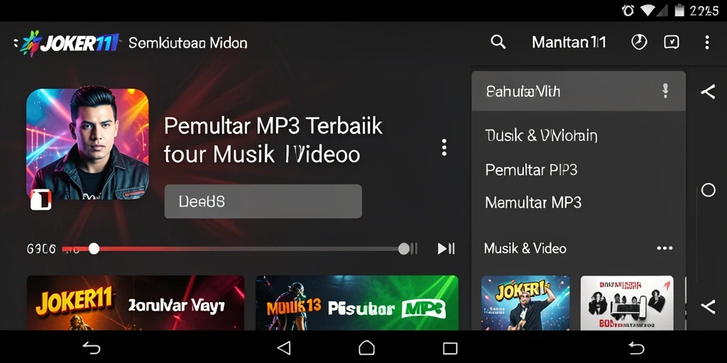 Antarmuka JOKER11 yang menarik untuk Pemutar MP3