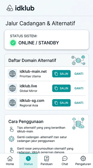 Tampilan link alternatif idklub